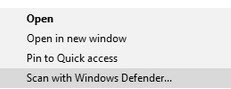 quét virus dễ dàng trên Windows 10