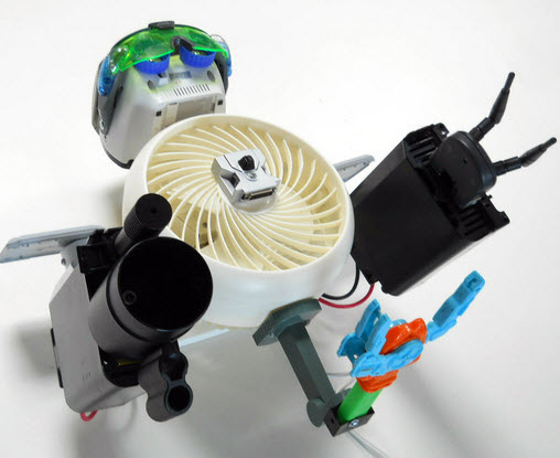 mô hình robot từ chiếc quạt gió cũ
